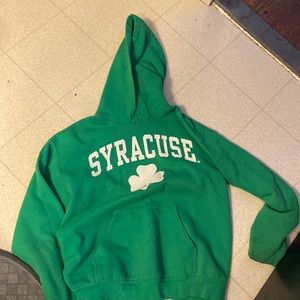 a Syracuse green hoodie